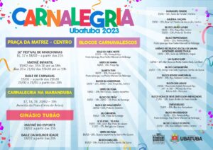 Calendário Carnaval 2023, Ubatuba